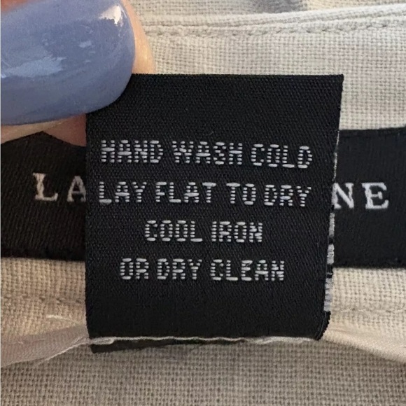 Larry Levine Beige Linen Blend Tiered Ruffle Pencil Skirt Womens Size 12 - Picture 5 of 5